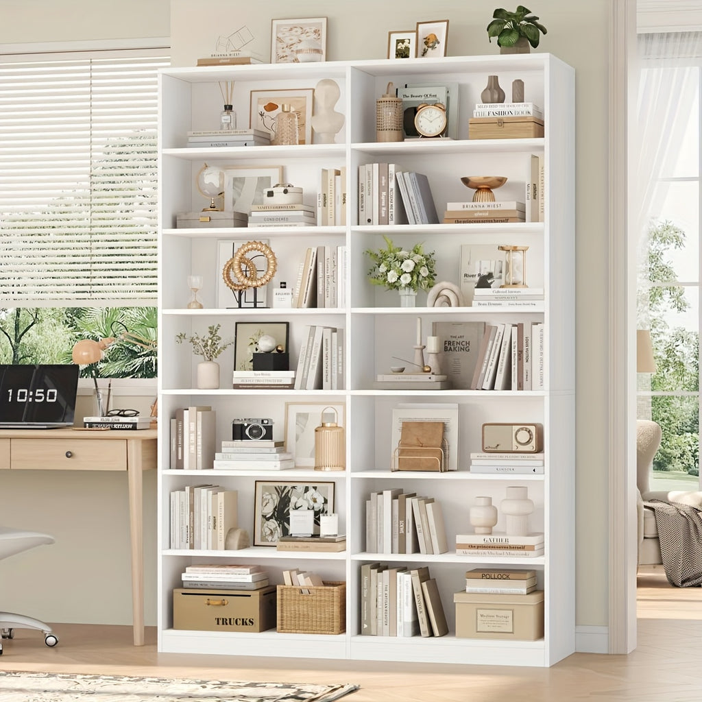FULTRU 83.6" Tall 7-Tier Bookshelf & Bookcase - Heavy-Duty, Black Modern -Standing Bookcase with 14 Open Shelves, Easy Assembly, Book Shelves, Shelves For Wall, Book Shelf Organizer, Book Organizers And Storage, Shelf For Bedroom, Book Shelf For Bedroom,
