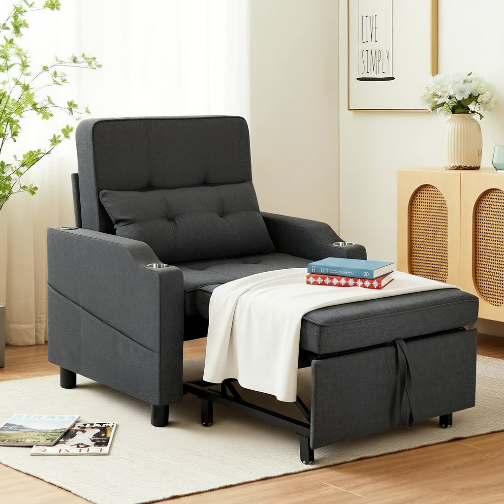 3-in-1 Folding Sofa Bed - Convertible Sleeper Chair to Bed, Space-Saving Modern Furniture for Small Apartments, Dorms, Offices