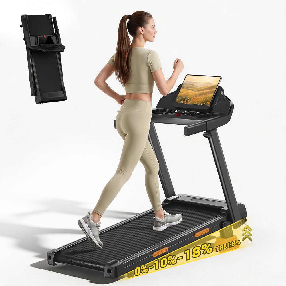 4-in-1 Treadmill with 18% Incline, Portable Treadmills for Home with Handle, Foldable Treadmills for Home and Office, 350 Lbs Weight Capacity.
