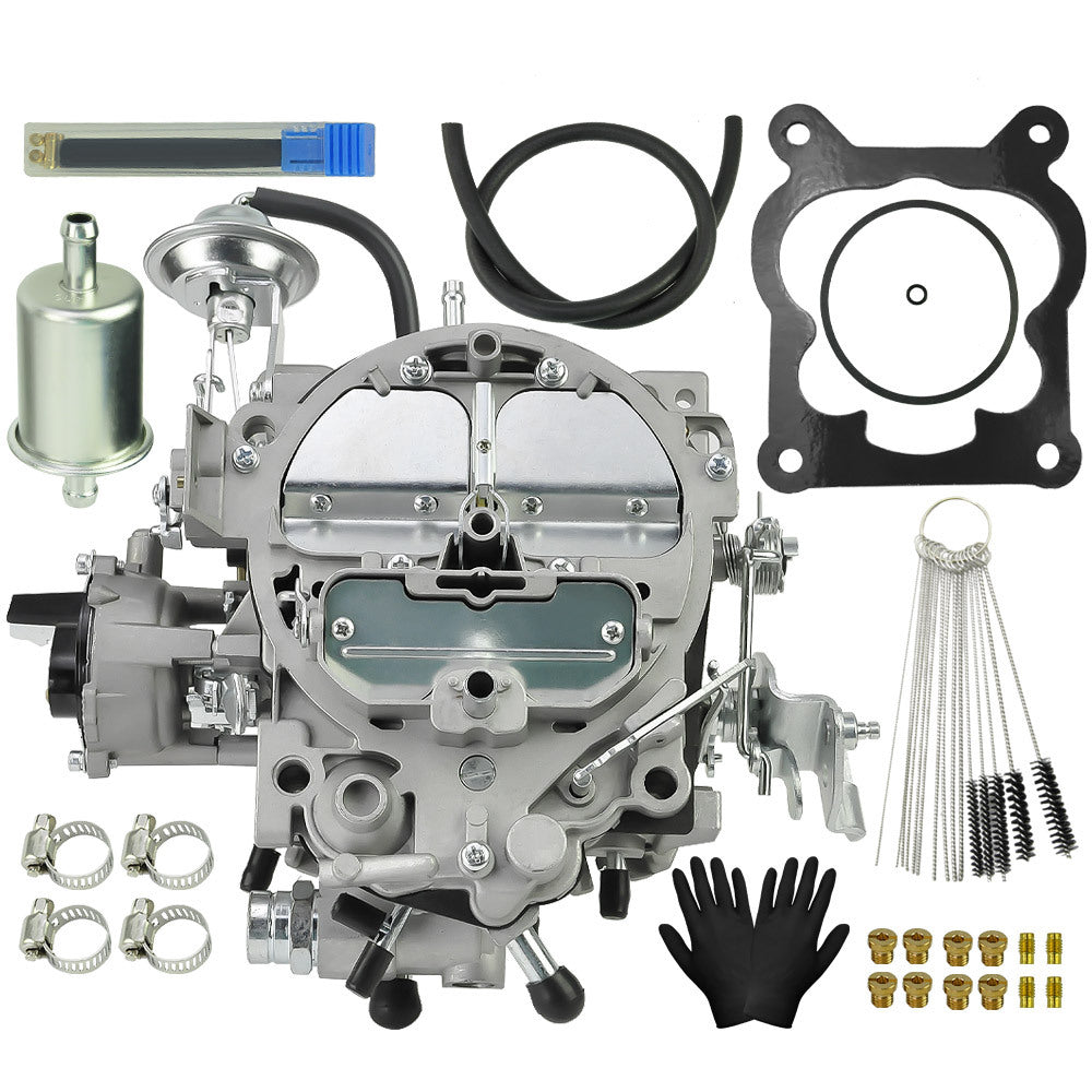 Carburetor: 4BBL, 750CFM, Vacuum Secondary, 4MV, for 1904R Rochester Quadrajet, 1980-89 – with Cleaning Brush