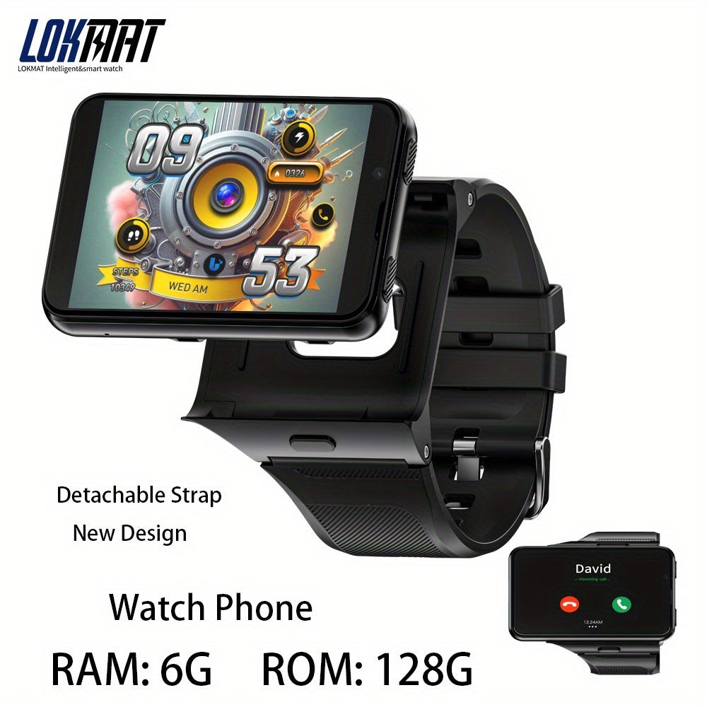LOKMAT NEW APPLLP MAX Android Smart Watch Detachable Strap MTK6765 Octa-Core Processor Dual Camera Video Calls 4G WIFI Watch Phone 6G Ram 128G Rom