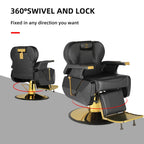 [Hydraulic Recline Chair] Salon Chair Barber Chair Hydraulic Recline Barber Chairs Hair Chair for Barbershop Hair Salon Equipment Styling Chair with Heavy Duty Hydraulic Pump