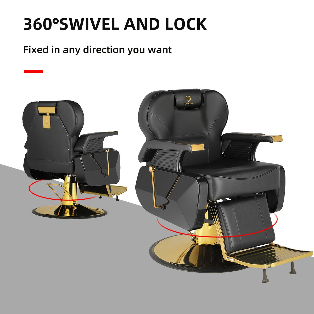 [Hydraulic Recline Chair] Salon Chair Barber Chair Hydraulic Recline Barber Chairs Hair Chair for Barbershop Hair Salon Equipment Styling Chair with Heavy Duty Hydraulic Pump
