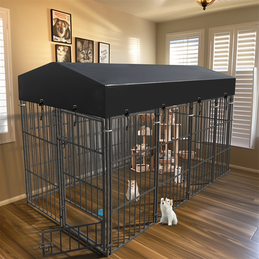 3 Size Metal Dog Kennel Large Outdoor Welded Wire Dog Kennel Pet Playpen Heavy Duty Dog Crate Cage