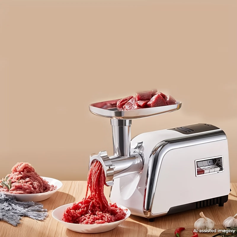 3000W Heavy-Duty Meat Grinder | 5-In-1 Multifunction Home Kitchen Machine | Stainless Steel Sausage Stuffer (2 Tubes) | Kubbe & Burger/Slider Makers | Storage Box | Commercial-Grade Power!