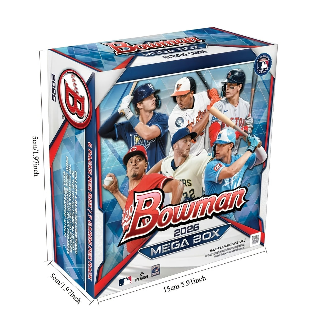 2026 Bowman Baseball Trading Card Factory Sealed Mega Box +2026 Topps Series 1 Baseball Hobby Pack Bundle Pack
