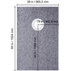 VEVOR Shower Curb Kit with 38 x 60-Inch Sloped Tray for Bathroom Floor and Wall Installation