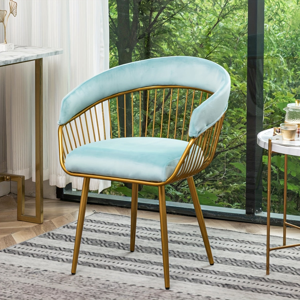DYHOME 2pcs Modern Reception Chairs Visitor Chairs for Office, Living Room, Kitchen, Elegant Fabric Accent Chair with Comfortable Padded Back and Metal Legs