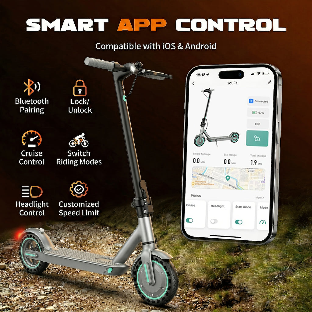 350W Foldable Commuter Electric Scooter,Top Speed of 19MP/H and 20 KM Range, 8.5-inch Solid Tire, Smart LED Display, Dual Brake System, Lightweight Quick-Folding Electric Scooter, Suitable for Commuting and Daily Travel Use, Ideal Gift for Birthdays