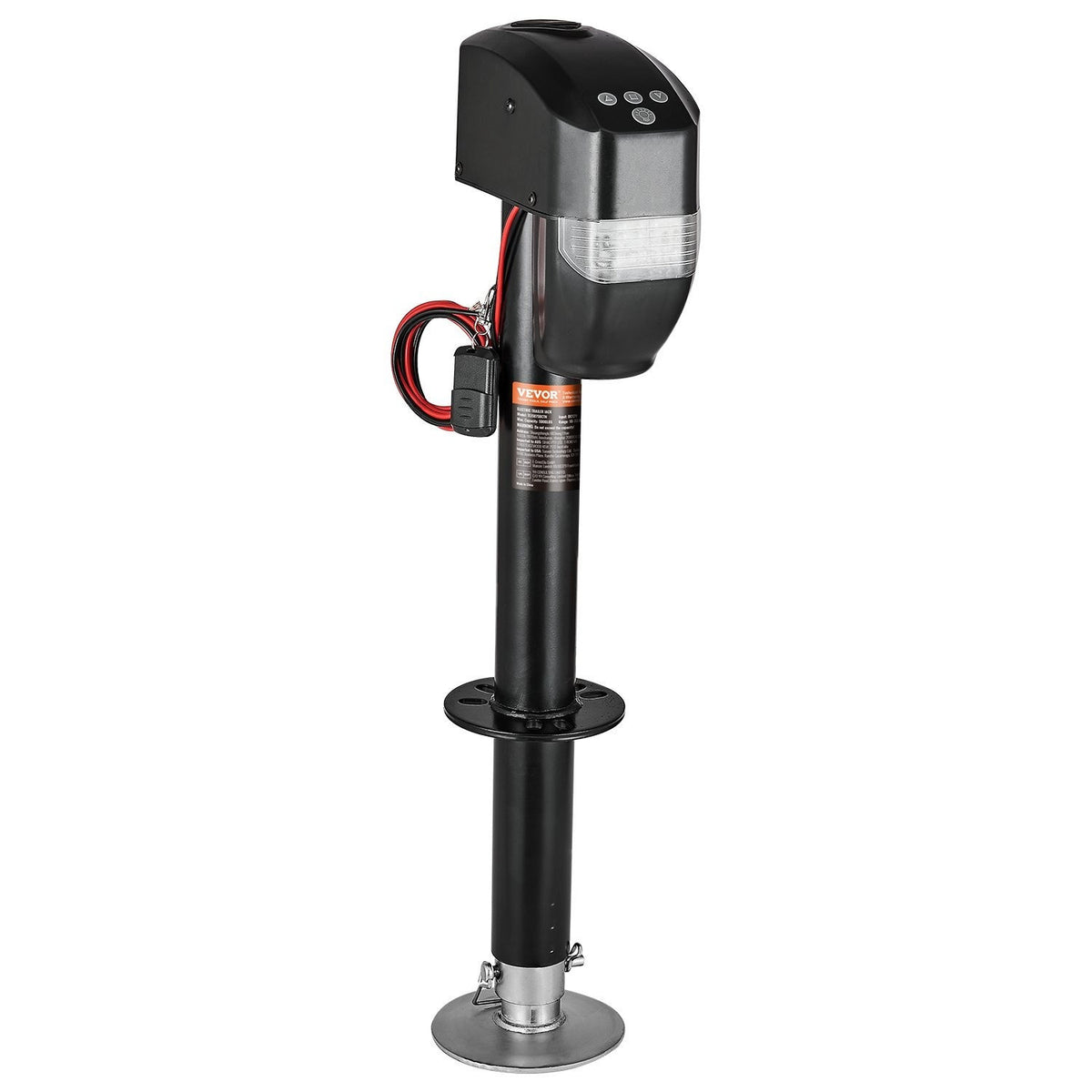 VEVOR Electric Trailer Jack 3500 lbs / 5000 lbs Power Tongue Jack for RV Trailer & Camper Black With a 7-pin Trailer Connector / With Remote Control