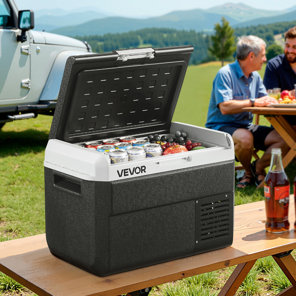 VEVOR 12 Volt Car Refrigerator Portable Freezer 31.7QT Electric Cooler for Camping 25L/30L/40L/50L