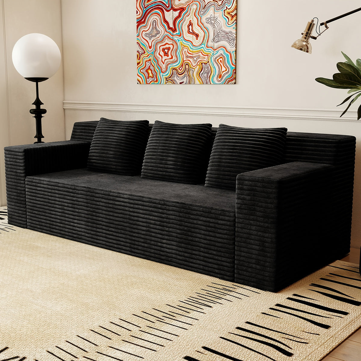 71 Inch Modern Modular Sofa, No Wooden Frame, Living Room Sofa, No Assembly Required, Comfortable Soft Cushion, Suitable For Living Room, Bedroom, Apartment