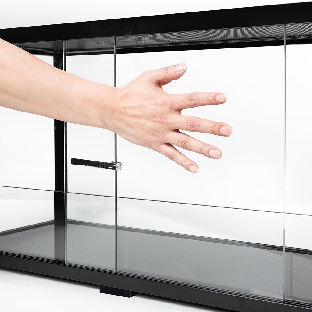 REPTI ZOO Double Stacked Reptile Tank, 30" X 12" X 12" Tall Reptile Terrarium, Front Opening, Full Vision, Knock Down, 2 Pack 20 Gallon Glass Cage for Reptile, Bearded Dragon, Lizard, Gecko