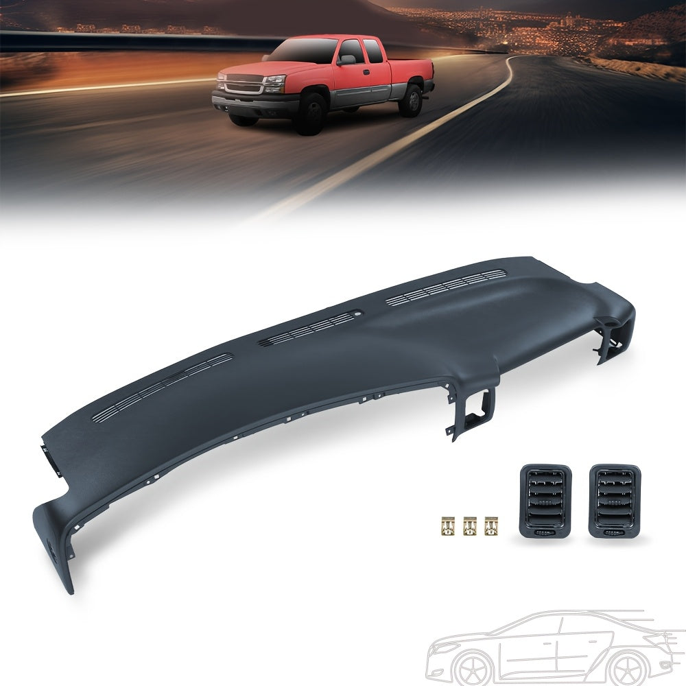 Upper Dashboard Dash Cover Cap with Ventilation Grille Fit for Chevy for Silverado for GMC for Sierra for 1500 for 2500HD for 3500 for Avalanche for Tahoe for Suburban for Yukon XL 1999-2006 Dash Cover Panel Blue/Dark Gray/Gray/Brown