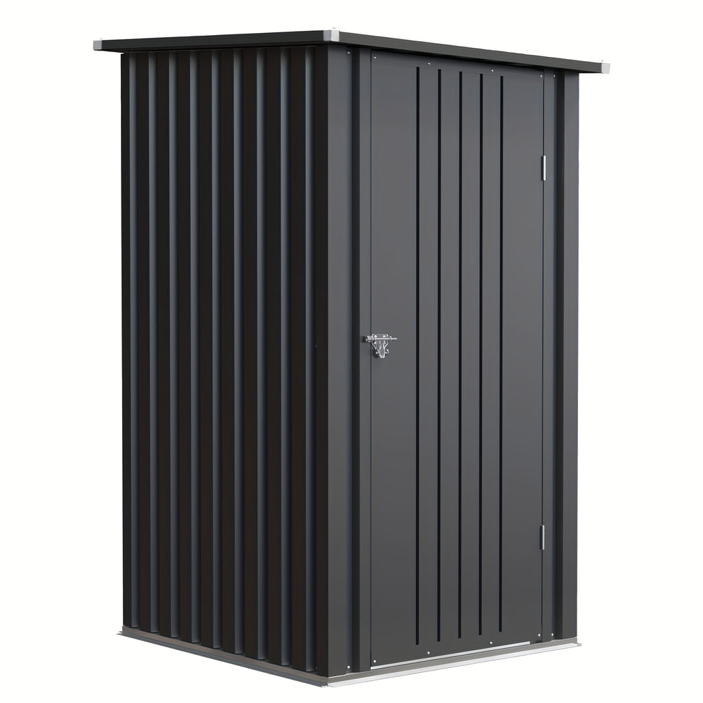 GUNJI 3X3ft Garden Shed Outdoor Storage Shed Metal Shed with Lockable Doors & Slooping Roof Tool Shed Bike Shed for Backyard, Patio, Poolside