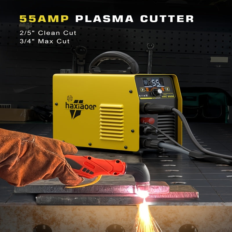 Haxiaoer 550D/FEIFANKE FCK550H/ FEIFANKE -132.09gal Plasma Cutter [Large LED Display, 110V/220V Cutter Machine Non Touch Pilot ARC Highfrequency Air Power Plasma Cutter Machine, DC Inverter Dual Voltage Plasma Cutting Machine