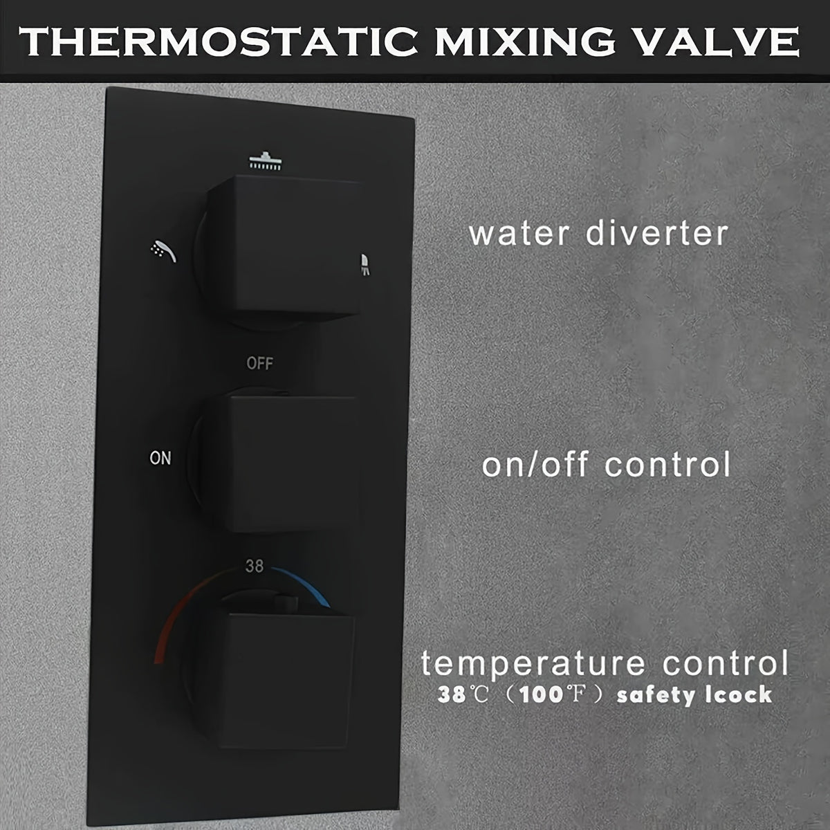 Thermostatic Shower System Set, Featuring a 14X20 Inch LED High-Pressure Rainfall Shower Head, a Luxurious Bathroom Combo with a Handheld Sprayer And Six Massage Body Jets, Including Rough-In Valve Body And Trim, Bathroom Additions in Matte Black