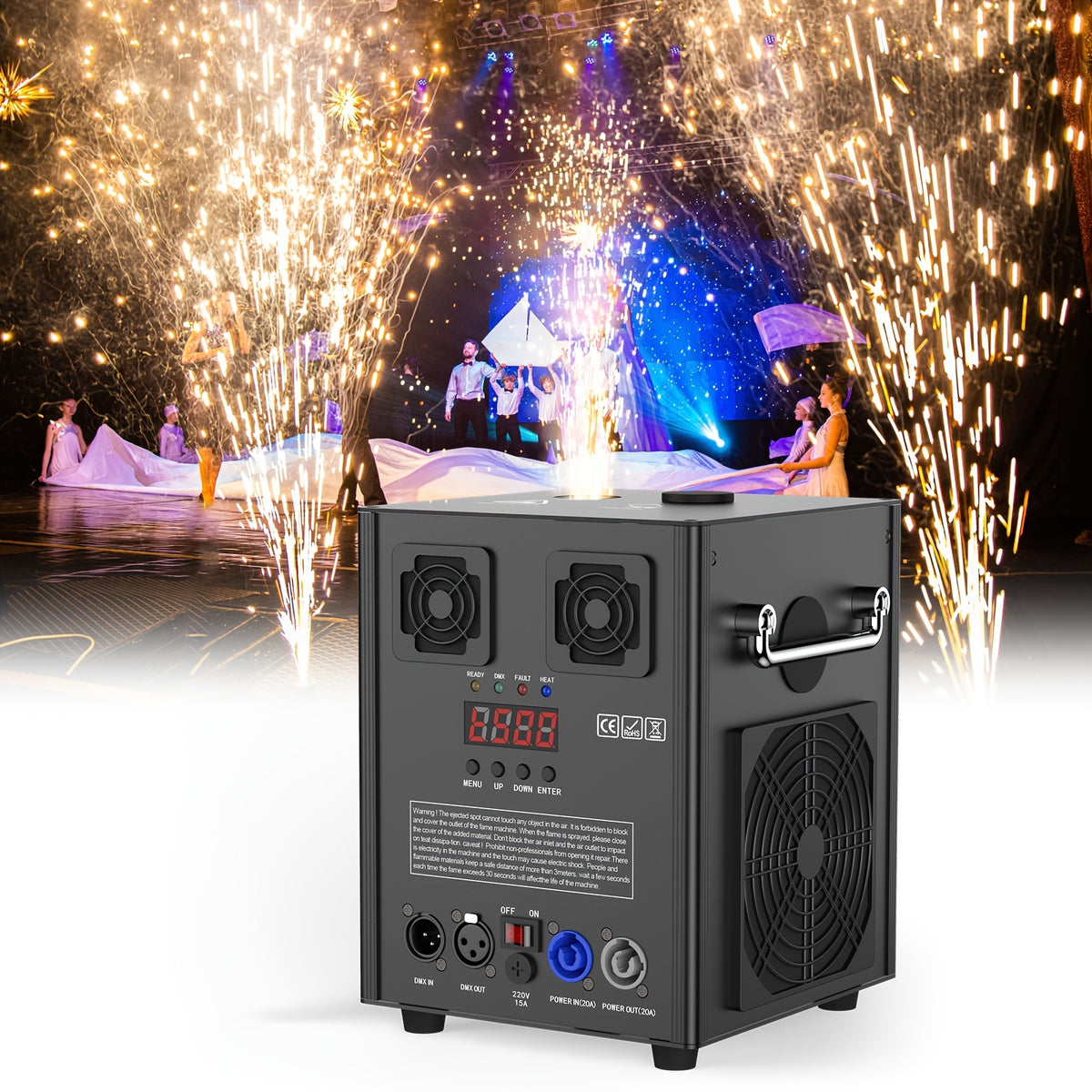 700W Cold Spark Machine Stage Effect Equipment Spark Fountain Machine DJ Party Wedding Disco Mini Fireworks Machine Stage Flower Spray Machine
