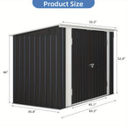 GUNJI 8 X 12ft Outdoor Metal Storage Shed, Garden Shed with 2 Shelves, Tool Sheds for Backyard Garden Patio Lawn