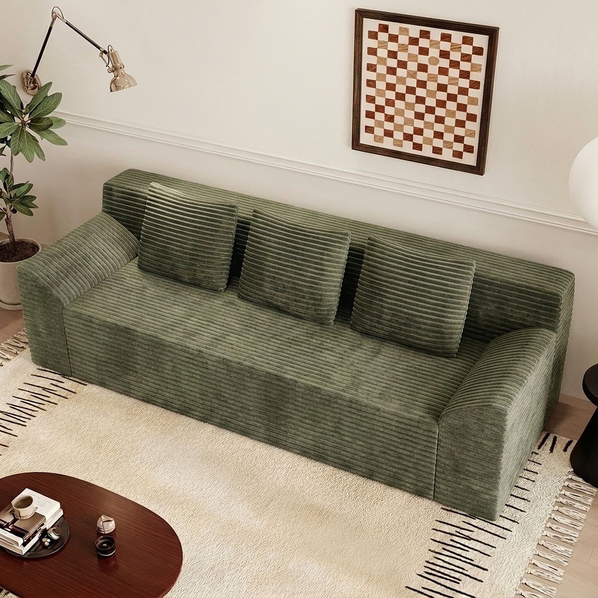 71 Inch Modern Modular Sofa, No Wooden Frame, Living Room Sofa, No Assembly Required, Comfortable Soft Cushion, Suitable For Living Room, Bedroom, Apartment