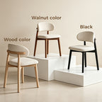 Medieval Modern Style Dining Chair Set (2pcs/4pcs Set) with Curved Backrest, Ergonomic Cushioned Chair Surface, Natural Wooden Legs with Adjustable Anti Slip Foot Pads, Sturdy Frame, Suitable for Kitchens, Restaurants, Cafes, And Dining Rooms