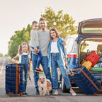 Suitcase Travel Set in 7 Pieces for Carry-On and Checked Trips Across 13 16 20 24 and 28 Inch Sizes