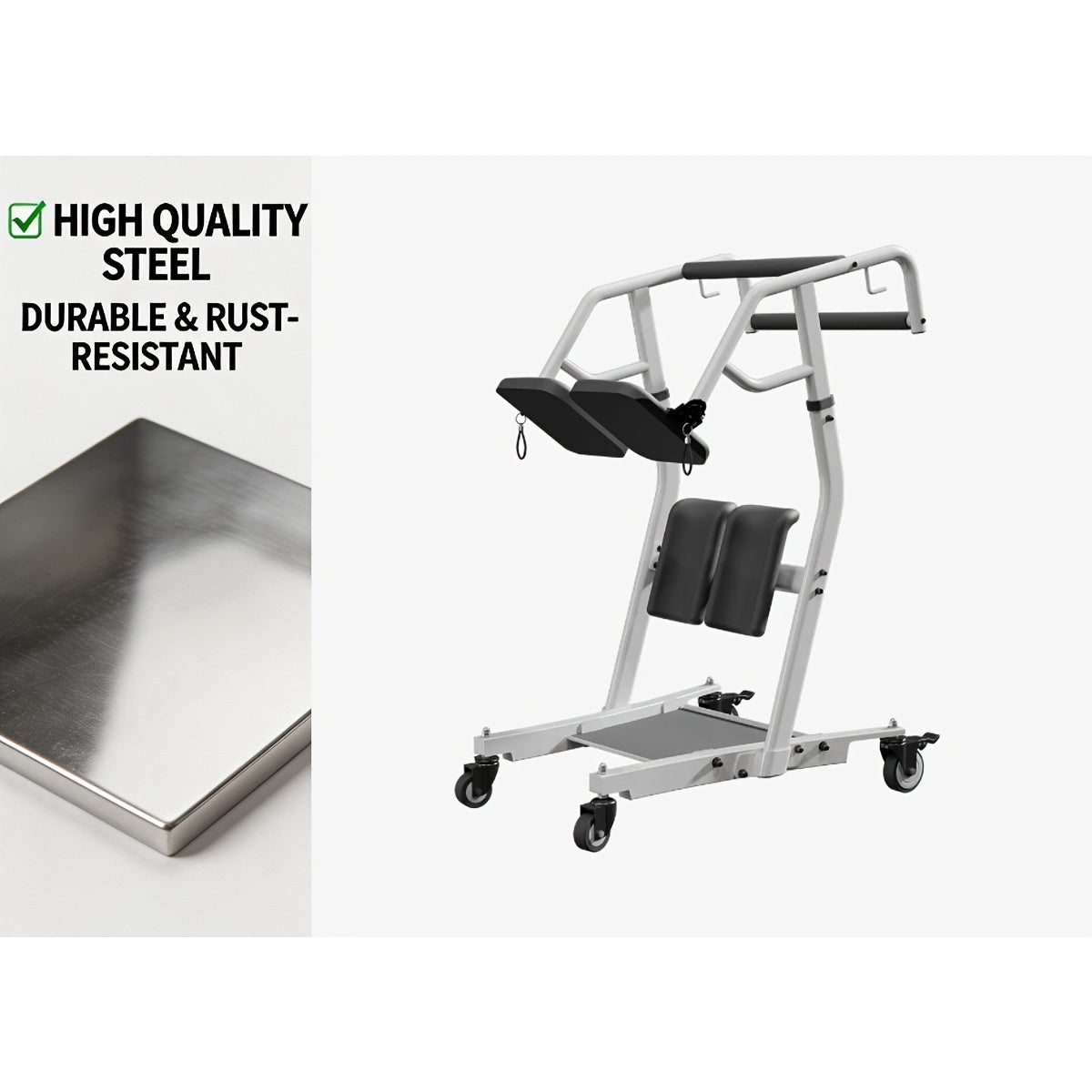 Sit to Stand Lift, Stand Assist Lift for Elderly, Patient Transport Unit, Stand Lift Assistance for Muscle Building & Fall Prevention, Standing Transfer Device for Home Care Use