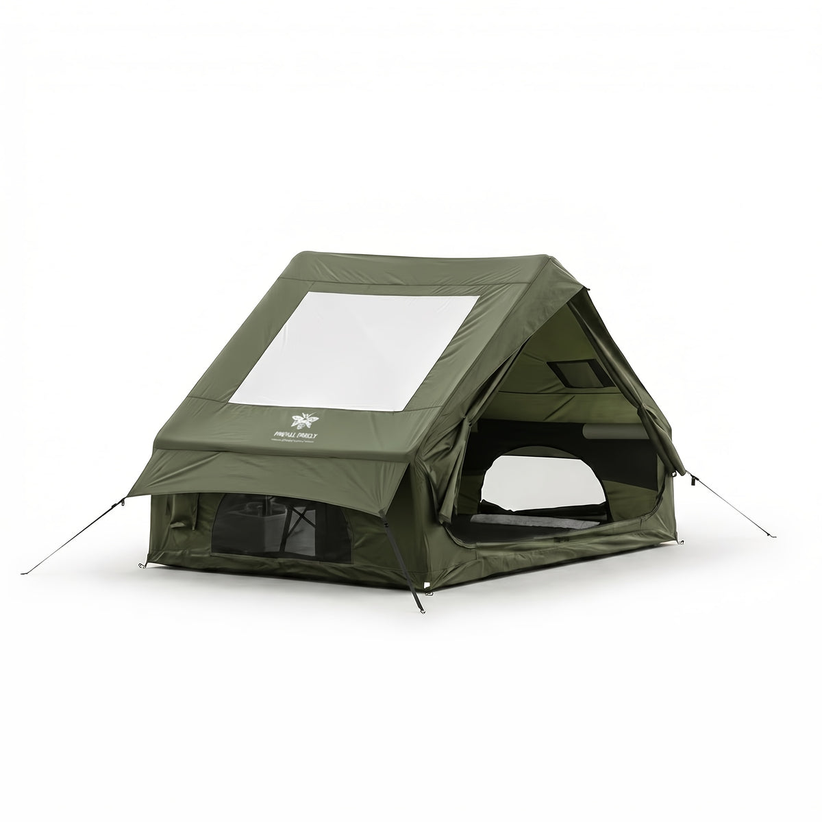 4-6 Person Inflatable Camping Tent - Easy-To-Set-Up Family Outdoor Tent with Sunshade, Windproof, Heat Insulation, And Mosquito Protection. High-Quality Design, Suitable for All Seasons, Includes Storage Bag, Air Conditioning Vent, And Chimney