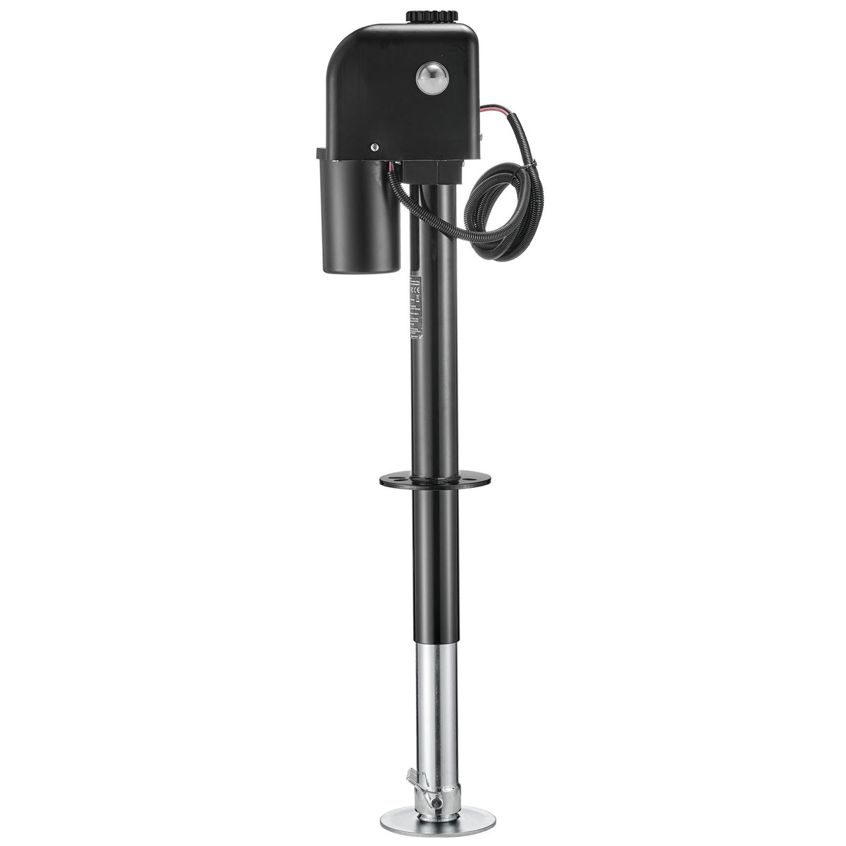 VEVOR Electric Trailer Jack, 7500 lbs Capacity, Electric Power Tongue Jack with Protective Cover & LED Light for Travel Trailer, Camper, RV, 9.84-27.84 in Lift, 12V DC with Wiring, Black