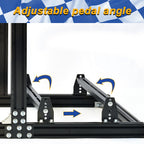 Mokapit More Sturdy Aluminum Alloy Racing Simulator Cockpit Fits for Logitech/ Thrustmaster/ Fanatec/ Moza G29 G920 G923 T300RS Gaming Steering Wheel Stand Excludes Shift Levers Steering Wheels Pedals