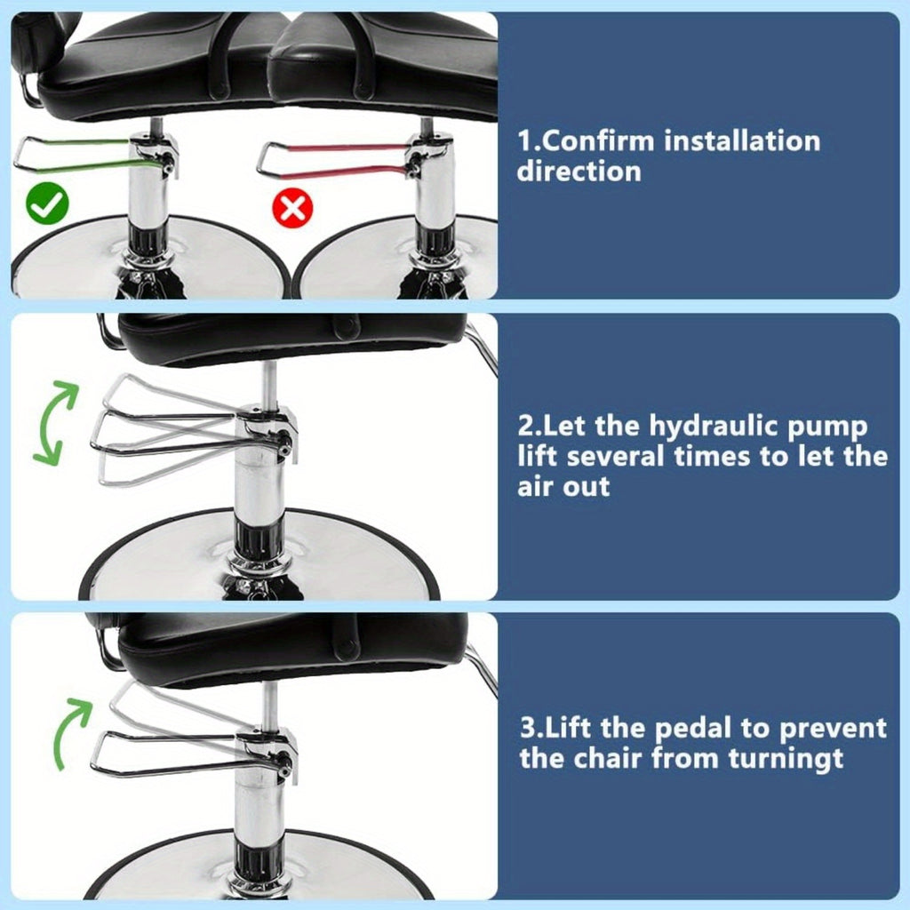 High-Quality Hydraulic Barber Chair with a 6-Inch Adjustable Seat Height, 360-Degree Rotating Salon Chair, Capable of Supporting Up to 330 Pounds, Suitable for Male And Female Hairstylists, Heavy-Duty Hydraulic Salon Chair in Black