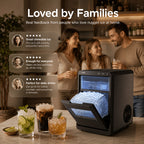 Nugget Ice Maker Countertop, Soft Chewable Pellet Ice Machine, Qunler 33/44Lbs Per Day Self-Cleaning Stainless Steel Ice Maker For Iced Coffee, Soda, Tea And Home Coffee Bar & Gifts For Coffee Lovers