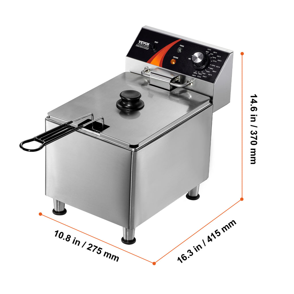 VEVOR Commercial Electric Deep Fryer Countertop Deep Fryer.