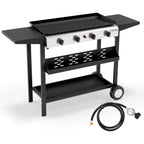 Portable Propane Griddle by MEFEIR — Four Adjustable Burners, 426-Square-Inch Cooktop and Piezo Ignition