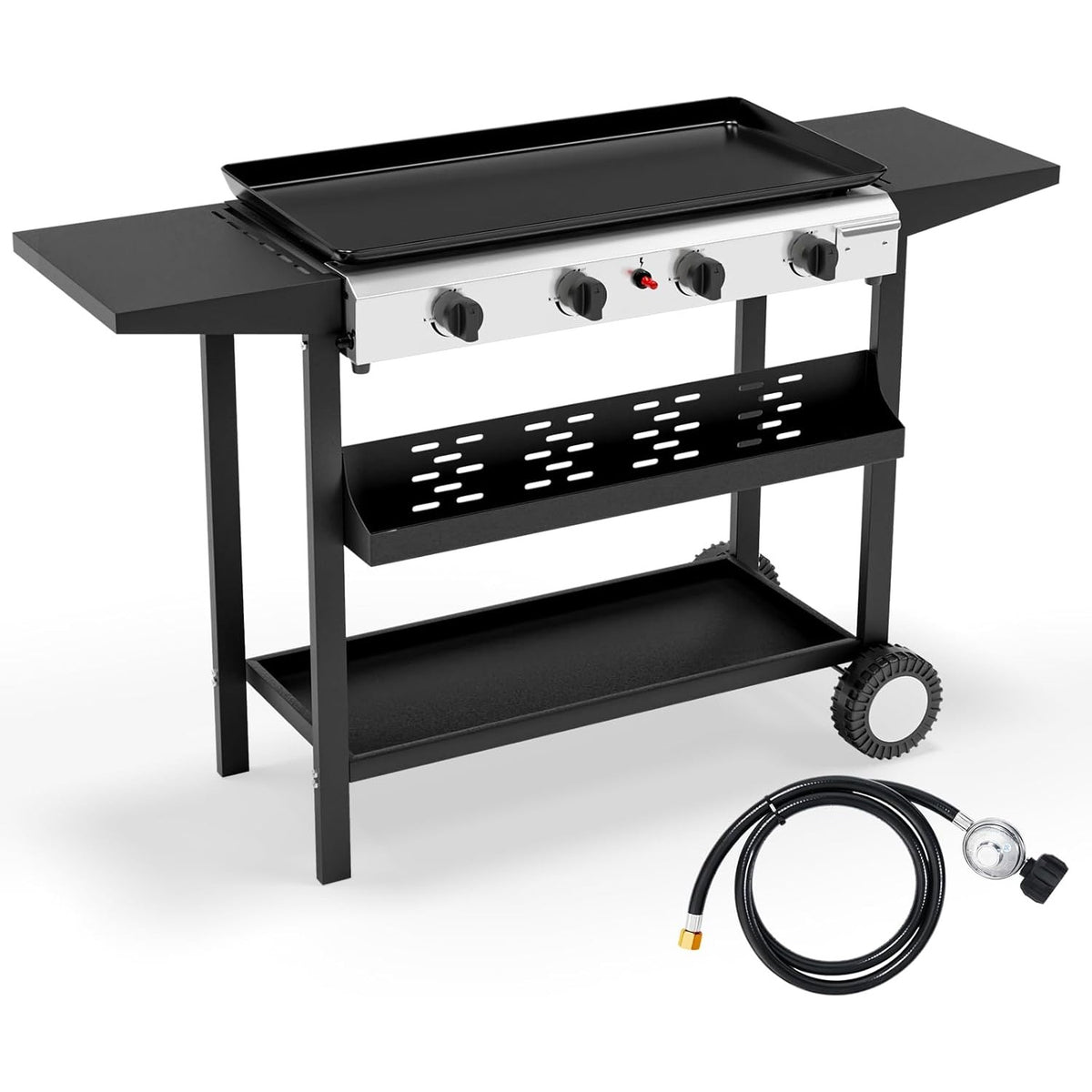 Portable Propane Griddle by MEFEIR — Four Adjustable Burners, 426-Square-Inch Cooktop and Piezo Ignition