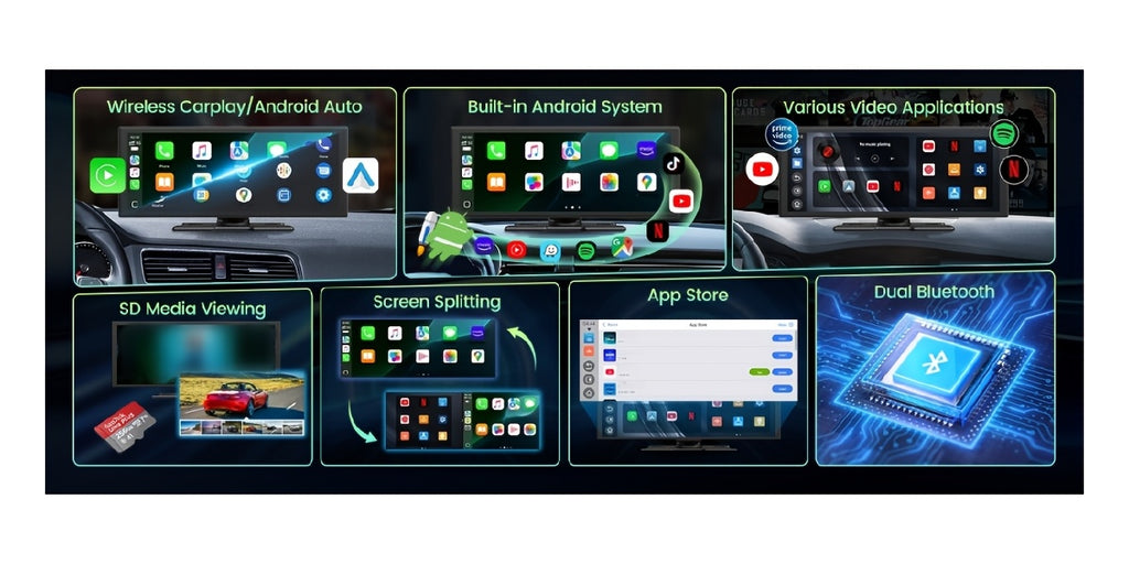CarPlay Screen — LAMTTO 10.25-Inch In-Cell Display for Wireless Phone Integration and In-Car Apps