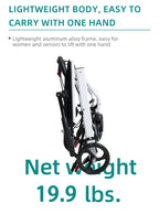 Foldable Hand-Operated Wheelchair, Lightweight Foldable Transportation Large-Sized Wheelchair, Lightweight Foldable Adult Wheelchair, Portable Adult Baby Stroller, Suitable for People, Older Adults, And Adult Travel Use