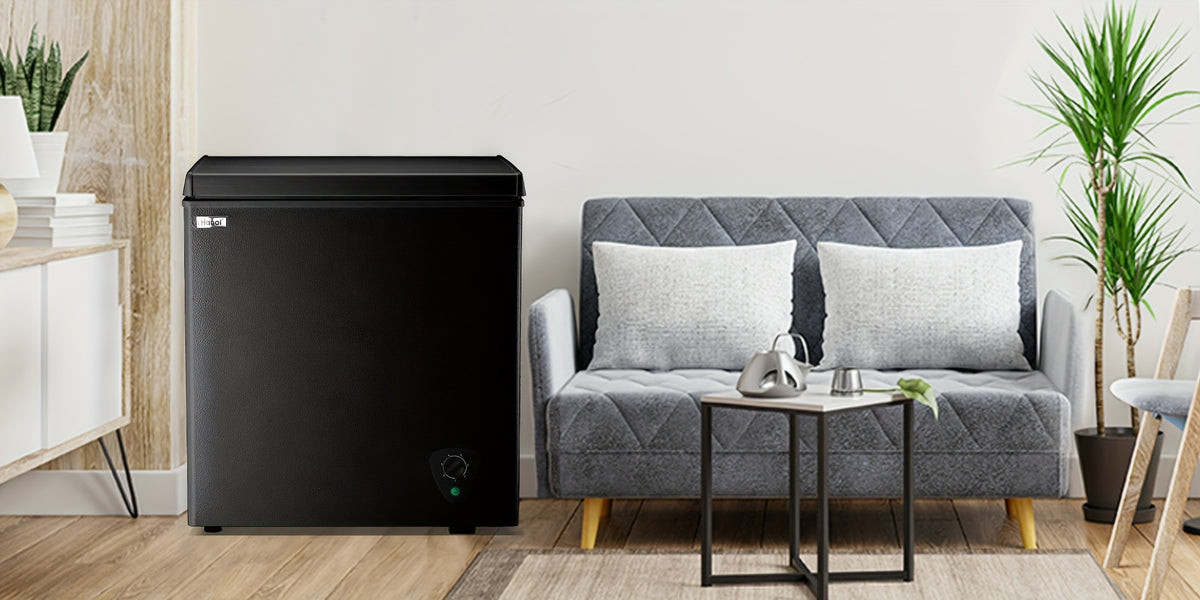 4.2 CU.FT. Compact Chest Freezer with 7 Adjustable Thermostat, Top Open Door Deep Freezer Compressor Cooling with Removable Storage Basket, Perfect for Home Office Dorm Or Apartment