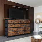 TV Stand Dresser for 60" TV Stand with Charging Station TV Stands for Living Room Long Dresser for Bedroom TV Stand with 16 Drawers Storage TV Stand for Bedroom Dresser 51.1''W X 11.8''D X 34.8''H