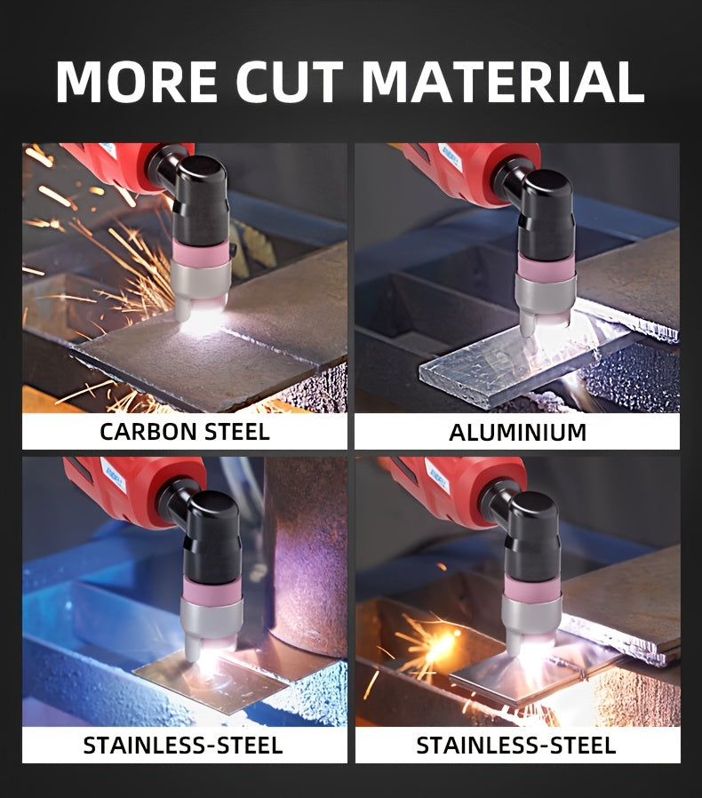 Plasma Cutting Machine 50APM Unguided Arc Plasma Cutting Machine Air Cutting Machine 110/220V Dual Voltage with DC Inverter IGBT, 1/2 Inch Clean Cutting, 3/4 Inch Extreme Cutting, Clearer LCD Display, High-Frequency Non-Contact Metal Cutting Machine