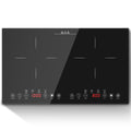 Portable Induction Cooktop 2 Burners, 1800W Double Induction Cooker with 8 Power Settings, 4 Pre-Set Modes, Ultra Thin Design, Sensor Touch Control, Child Safety Lock & Timer, Kitchen Electric Cooktop