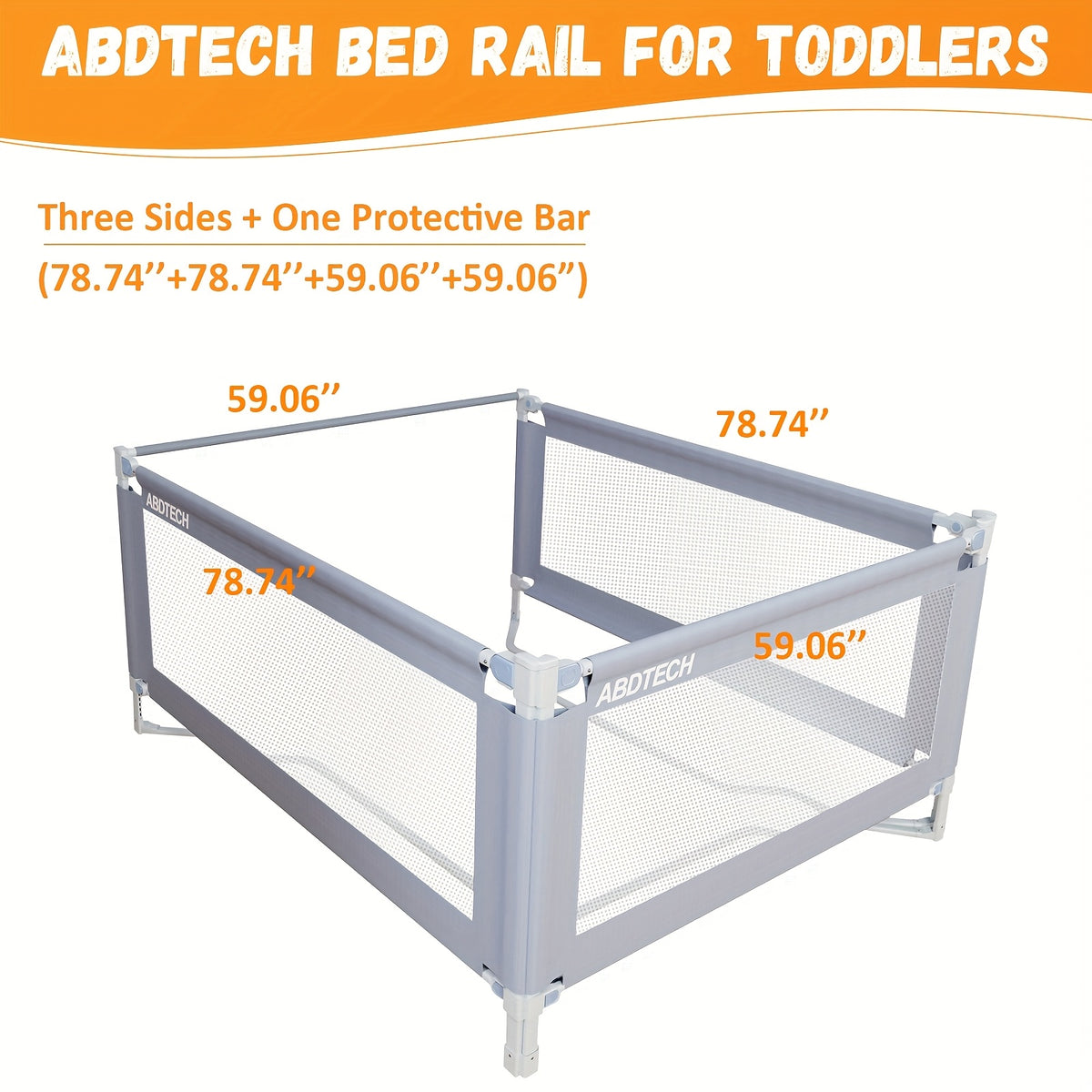 (3 Packs with Bar) Bed Rail Guard for Baby, Safety Bed Rail for Toddlers, Reinforced Large S-Shape, Height Adjustment, Dual Side Lifting, Fit for King Size Bed