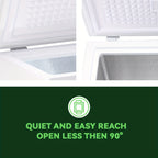 [Small Deep Freezer] WANAI Chest Freezer Small Deep Freezer 3.8 Cu.Ft Freestanding Top Door Freezer Adjustable 7 Thermostats And Removable Basket Open Garage Basement Apartment Kitchen Business