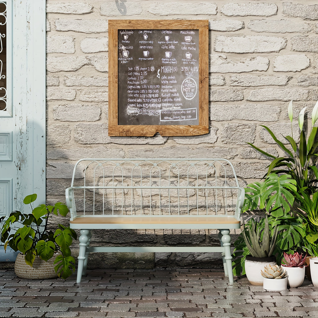 Entryway Bench, Spindle Back Wooden Dinning Bench, Farmhouse Foyer Bench for Entryway, Living Room, Dinning Room, Mudroom, HLR