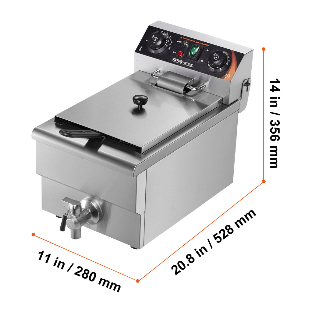 VEVOR Commercial Electric Deep Fryer Countertop Deep Fryer.