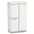 16 Gallon/60L Heavy-Duty Stainless Steel 3-Compartment Trash Can with Dual-Action Pedal & Hands-Free Operation, Odor-Proof Wet/Dry Separation System, Silent Close Lid, Removable Bins - Commercial/Residential Kitchen/Office Waste Disposal