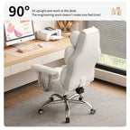 Executive Office Chair with Footrest — Oversized High-Back Recliner Rated to 500 lb for Home Desk Seating