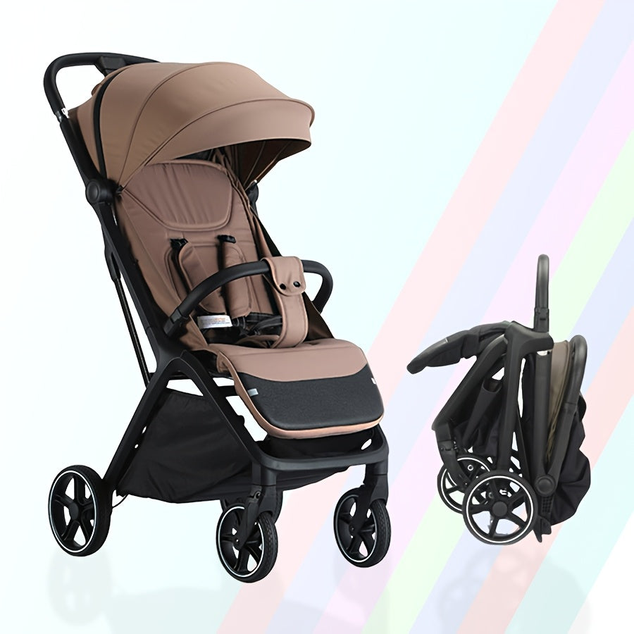 Baby Stroller, Lightweight Stroller, Easy to Fold, Can Sit Or Lie, Toys, Removable Handles, Larger Storage Basket, Compact Folded Size, Reclining Seat, Shock-Absorbing Quick-Release Feature, Baby Products, Baby Essentials, Baby Items