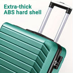 11pcs Luggage Set (4suitcases+7storage Bags) Large Capacity Luggage with Telescopic Handle Thick ABS Durable Hardshell with Dual 360°Swivel Wheels (20+24+28+32) Inch Suitcases