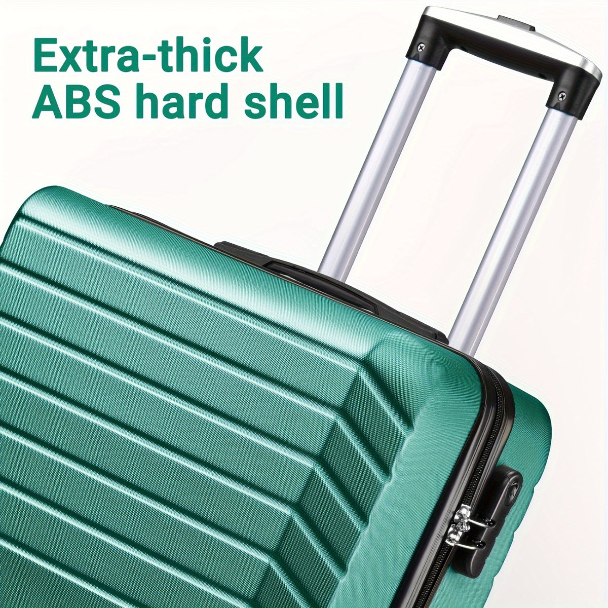 11pcs Luggage Set (4suitcases+7storage Bags) Large Capacity Luggage with Telescopic Handle Thick ABS Durable Hardshell with Dual 360°Swivel Wheels (20+24+28+32) Inch Suitcases